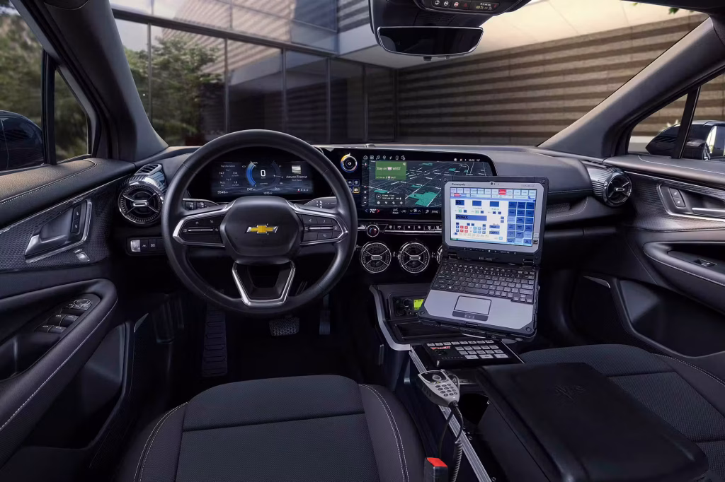 Police vehicle interior for government fleet upholstery repair